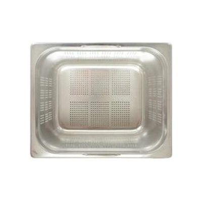 Dierovaná gastronádoba GN 1/2 s držadlami 100 mm, nerezová, objem 6000 ml 100007581