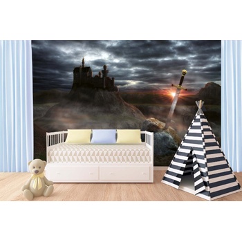 DIMEX ART s. r. o Самозалепваща се флизелинова фототапета камелот на крал артур 375 x 250 см