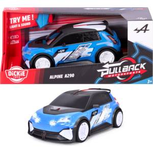 Dickie Toys Toys Alpine A290 - състезателна количка с pull-back, 23 см