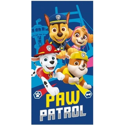 BrandMac Plážová osuška Tlapková patrola - Paw Patrol - Chase, Marschall, Rubble a Skye 70 x 140 cm