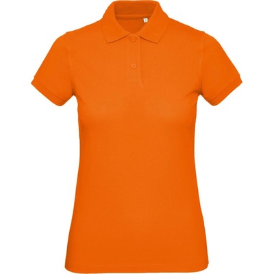 B&C Polokošile Inspire Polo piqué z bio bavlny dámské krátký rukáv COT 01044023500 Oranžová
