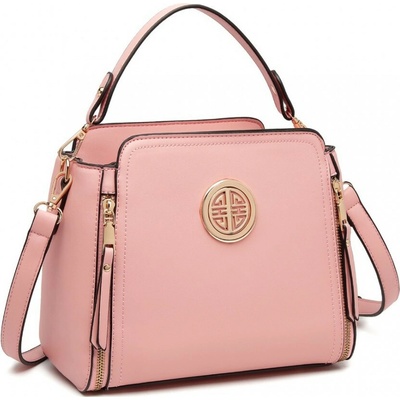 Ružová zipsová crossbody dámska kabelka Zivana