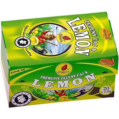 Milota Zelený čaj lemon 20 x 2 g