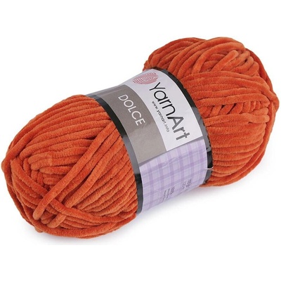 Pletací žinylková příze Dolce 100 g Varianta: 25 (778) rezavá světlá, Balení: 1 ks 42108/79186/216106