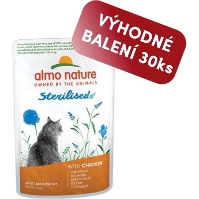 Almo Nature Functional Sterilised s kuřetem 30 x 70 g