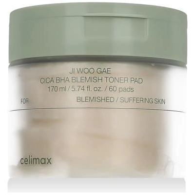 Celimax Ji Woo Gae Cica BHA Blemish Toner Pad тонизиращи тампони за мазна кожа с разширени пори 60 бр унисекс