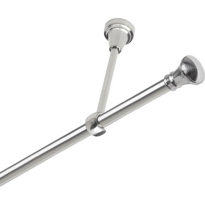 OK-GarnýžeCZ Garnýž kovová jednořadá 19mm Koloseo nerez 480 cm do stropu / na tunýlek - bez kroužků