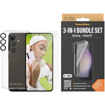 Panzer PanzerGlass комплект 3в1 калъф + протектор за екран + протектор за камера за Samsung Galaxy S24