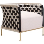 Premier Housewares Черно-бял кресло Satna - Premier Housewares (5529787)