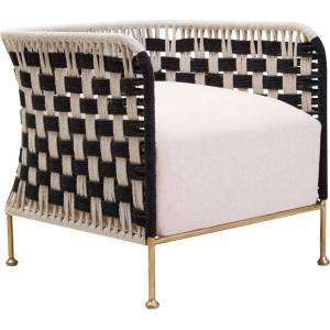 Premier Housewares Черно-бял кресло Satna - Premier Housewares (5529787)