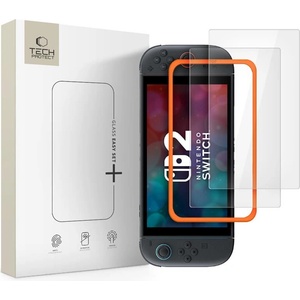 Tech-Protect 2 x протектор за дисплей на Nintendo Switch 2 от Tech-Protect Easy Set - Clear (5906302363056)