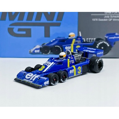 Mini GT Tyrrell P34 3 Jody Scheckter 1976 Swedish GP Winner 1:64