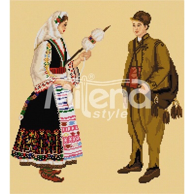 Milena Style Карнобатска носия - гоблен със схема конци dmc 1: 1