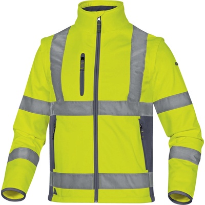 Delta Plus bunda SOFTSHELL MOONLIGHT2 Fluo-Žltá-Sivá