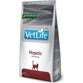 Farmina Vet Life Hepatic - пълноценна диетична храна за котки за поддържане функцията на черния дроб в случай на хронична чернодробна недостатъчност - 0, 4 кг, Италия - PVT004173S