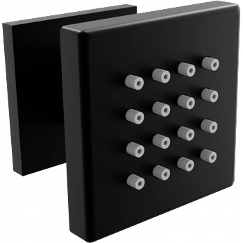 Mexen страничен душ за монтаж върху стена, черен - 79360-70 (79360-70)