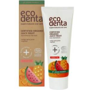 Ecodenta Сертифицирана детска паста за зъби Ecodenta с вкус на сочен плод 75 мл
