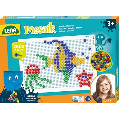 LENA Комплект за мозайка Lena - Прозрачен, 260 части, Ø10 mm (LN35626)