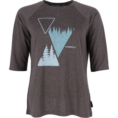 Ghost WALDsassen by Maloja Line 3/4 rukáv dámsky Rock Gray Ice Blue
