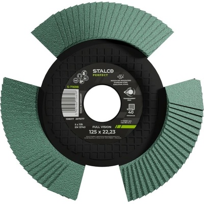 Disk brusný, lamelový, FULL VISION 125, zrnitost 60, STALCO PERFECT