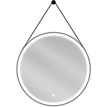 Mexen Reni огледало за баня с подсветка, кръгло 70 см, LED 6000K, антиконденз, черна рамка - 9812-070-070-611-70 (9812-070-070-611-70)