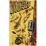DIMEX ART Флизелинов фототапет жълта музика 150 x 250 см