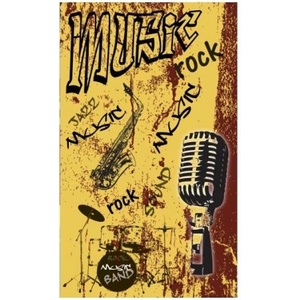 DIMEX ART Флизелинов фототапет жълта музика 150 x 250 см