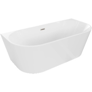 Mexen Oval 180x80 cm white/brushed nickel (52671808000-97)