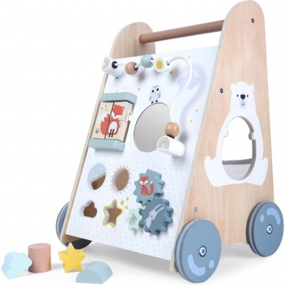 ECOTOYS Drevené edukačné chodítko zvieratká