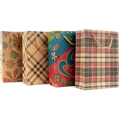 FANDY Dárková papírová taška Craft malá 5 Ornament mix