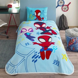 TAC Детски комплект с капитонирано покривало за легло SPIDEY and his AMAZING TEAM