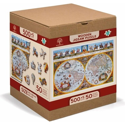 WOODEN CITY Dřevěné Antická mapa Nova Terrarum 2v1 EKO 505 dielov