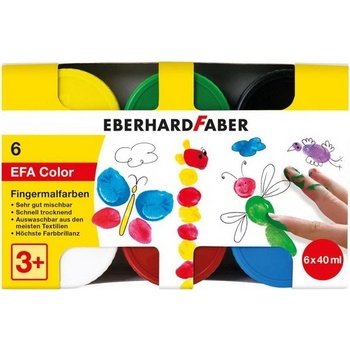 Eberhard Faber Prstové farby 6 x 40 ml