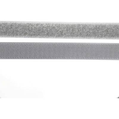Pro Háčkování Suchý zip, 20 mm, komplet světle šedý