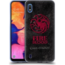 Pouzdro Silikonové mobil Samsung Galaxy A10 - Head Case - Hra o trůny - Sigils Targaryen - Fire and Blood