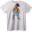 NOONEBRAND Тениска с Мускулест Аниме Герой - 2XL, White