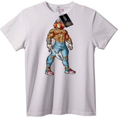 NOONEBRAND Тениска с Мускулест Аниме Герой - 2XL, White