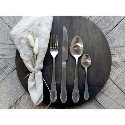 Chic Antique 4 dílná stříbrná sada příboru Ornament 23 cm
