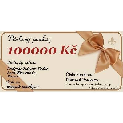 Dárkový poukaz 100000 Kč