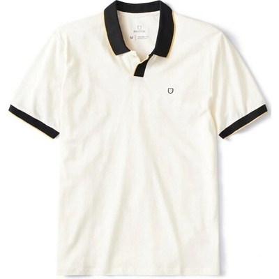 Brixton tričko Proper Ss Polo Knit Off White Black