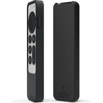 elago R2 Slim Case - удароустойчив силиконов калъф за Apple TV Siri Remote (2021) (черен)