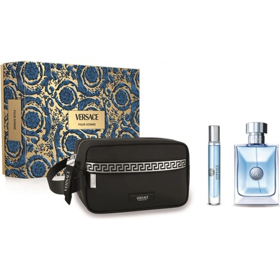 Versace Pour Homme sada EDT 100 ml + EDT 10 ml + kozmetická taška