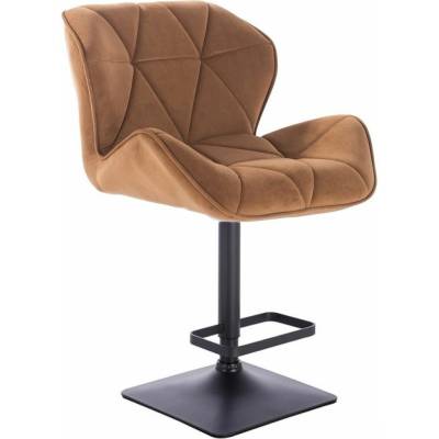 LuxuryForm Design Milano Velur na čiernej hranatej podstave medová