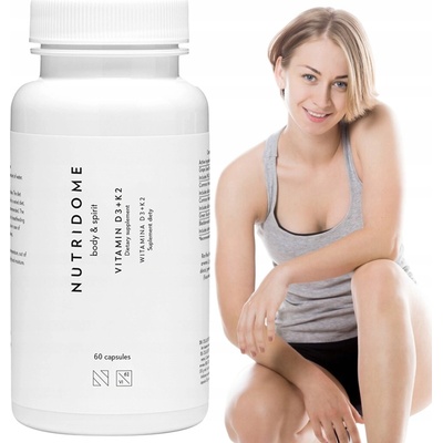 Nutridome Vitamín D3+K2 s inulinem pro podporu kosterního systému a imunity 60 kapsli