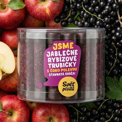 Bioprodukt JT Jablečná trubička s čokoládovou polevou a černým rybízem 450g – Zboží Dáma