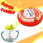  Super Combo - Червен обучителен пояс SWIMTRAINER Classic (0-4 години) + "Софи жирафчето" Неразливаща чаша (S450409+04001)