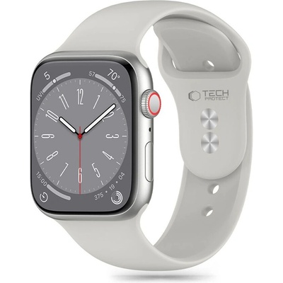 Tech-Protect Силиконова каишка за Apple Watch 6/7/8/9/10/SE/Ultra 1-2 (44/45/46/49 mm) от Tech-Protect Silicone - Stone (5906302307326)