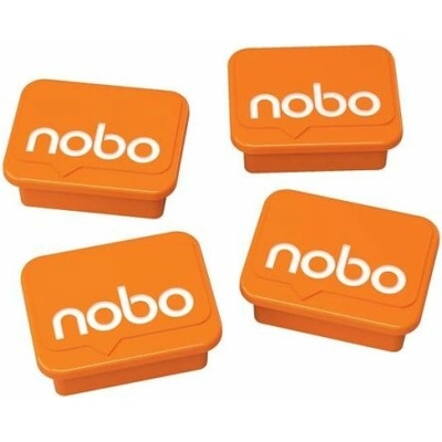 Nobo Magnetky k bielym tabuliam oranžové 4 ks