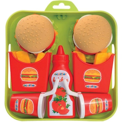 Ecoiffier Игрален комплект Ecoiffier - Поднос с хамбургери, с аксесоари (7600000957)