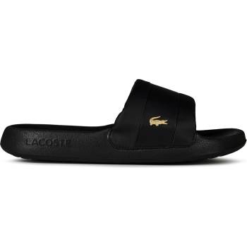 Image 1 of Lacoste Serve Metal Slides - Blk/Blk/Gold